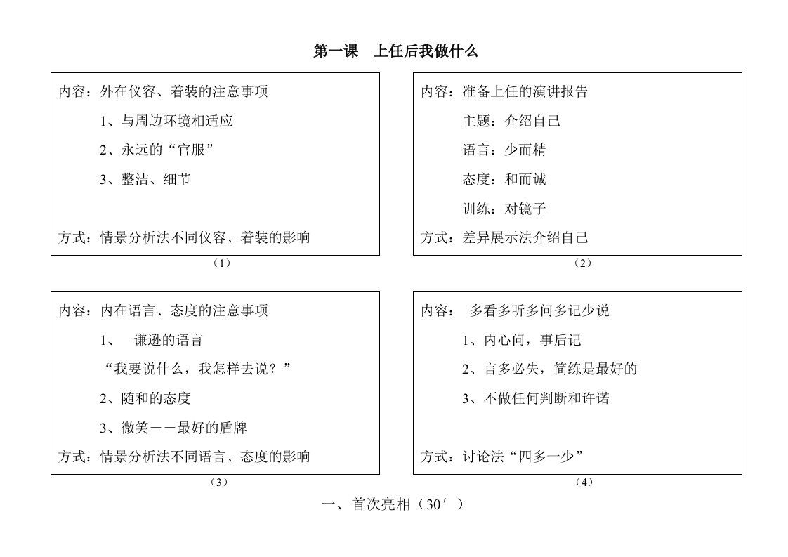 主管经理晋升培训