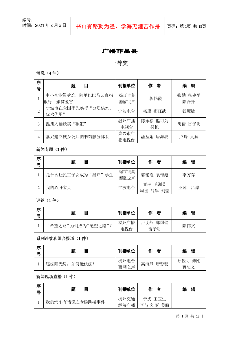 广播作品类