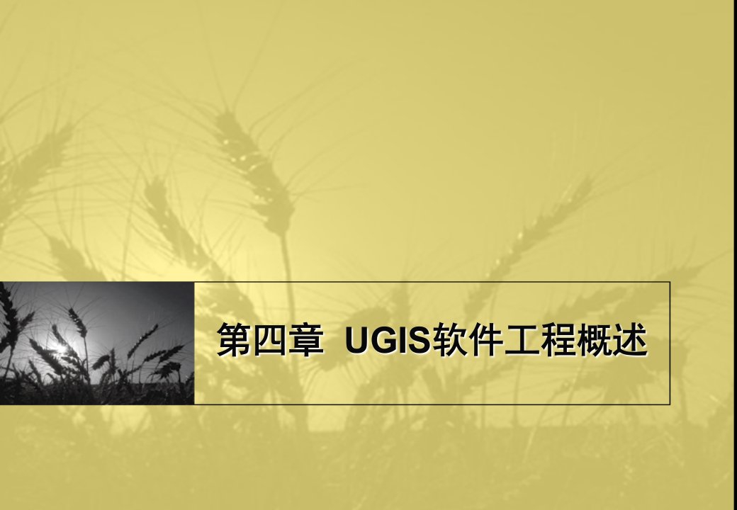 建筑工程管理-第四章UGIS软件工程