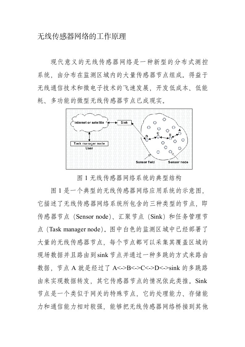 无线传感器网络的工作原理