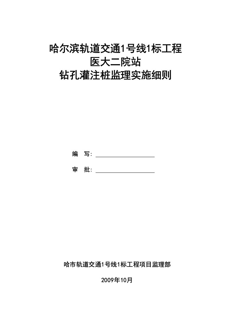 长螺旋钻孔灌注桩细则资料