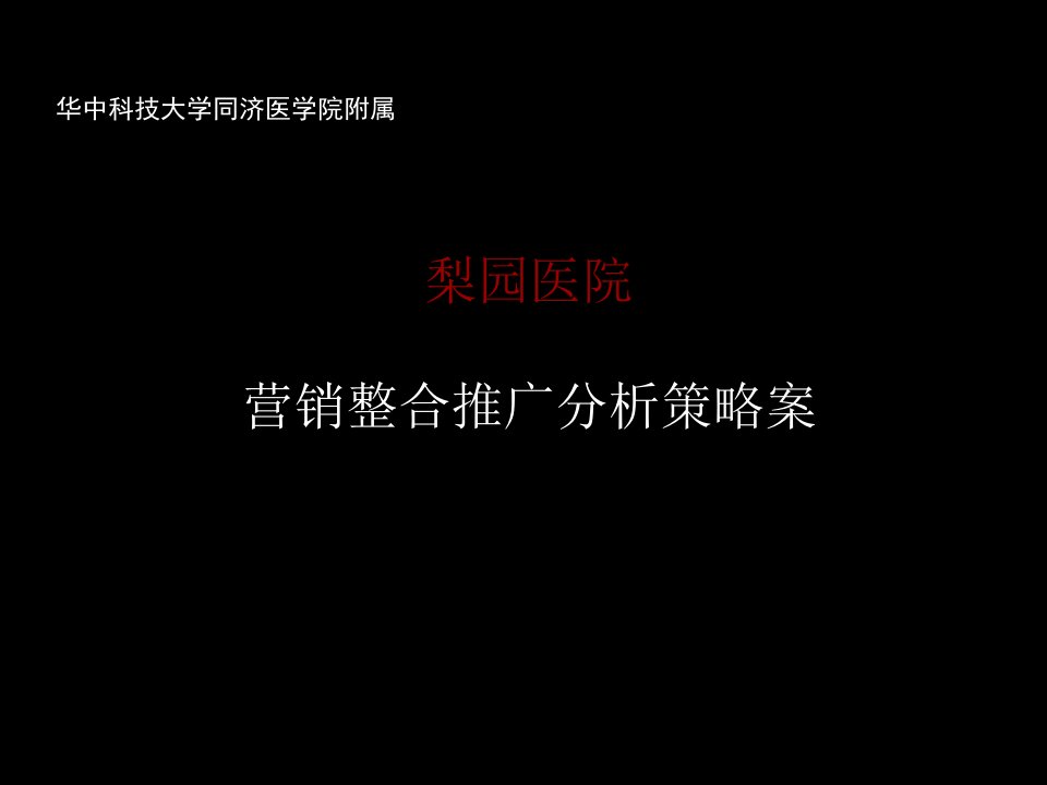 梨园医院整合推广方案PPT课件