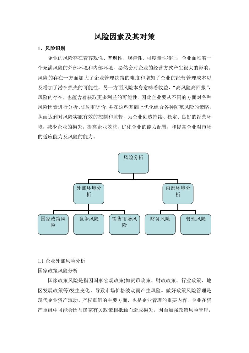 风险因素及其对策