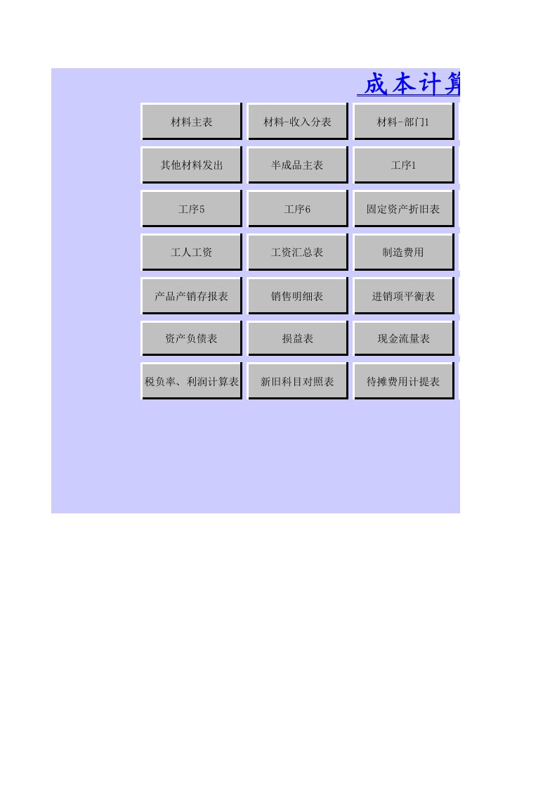 煤炭工业企业成本计算表07