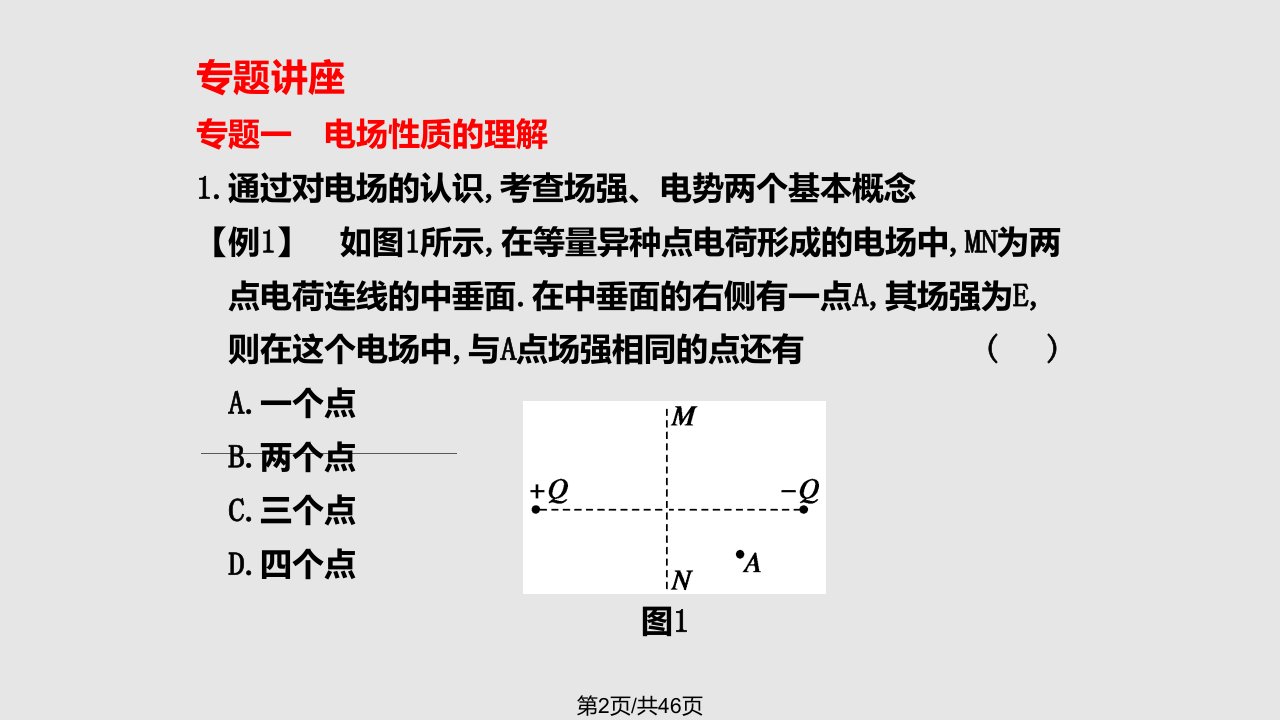 物理一轮复习静电场章末总结