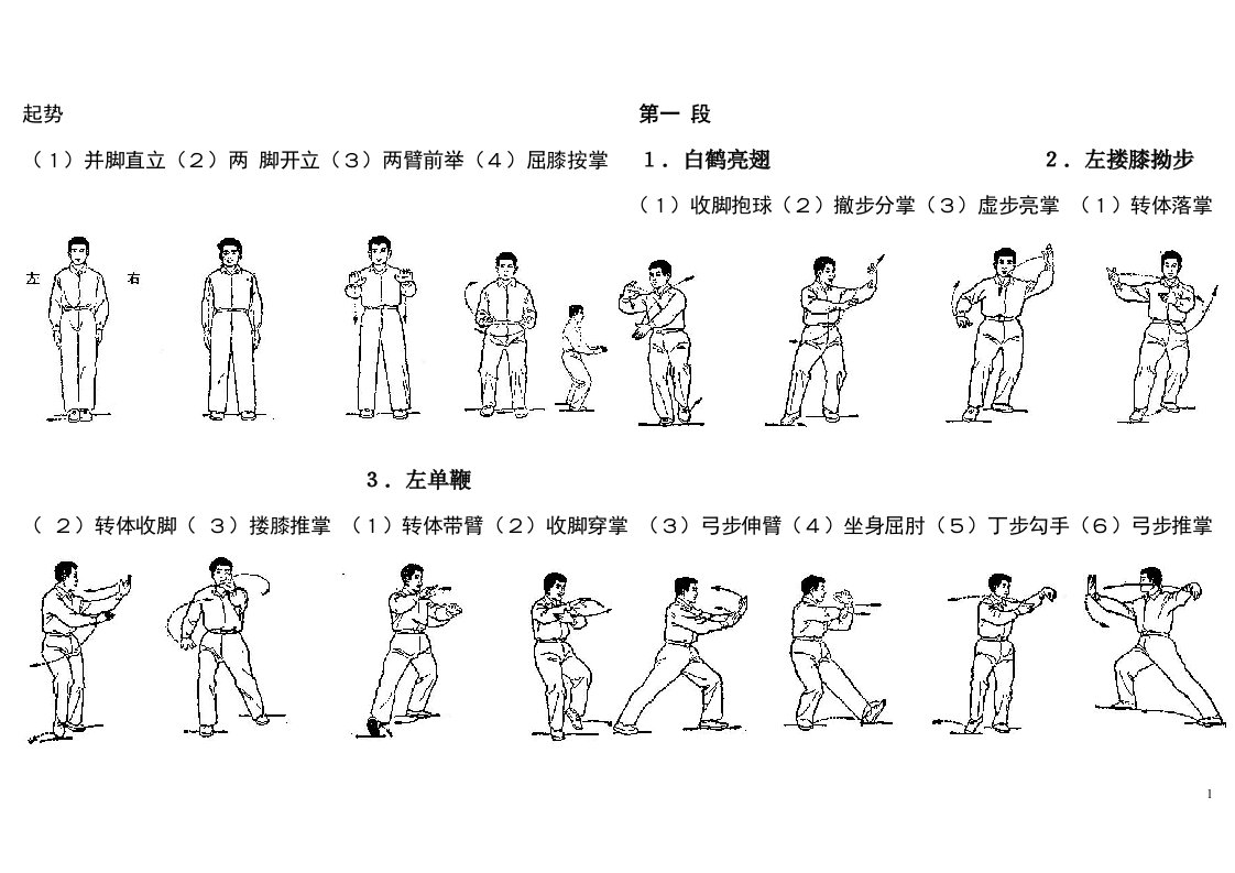 四十八式太极拳镜像图解