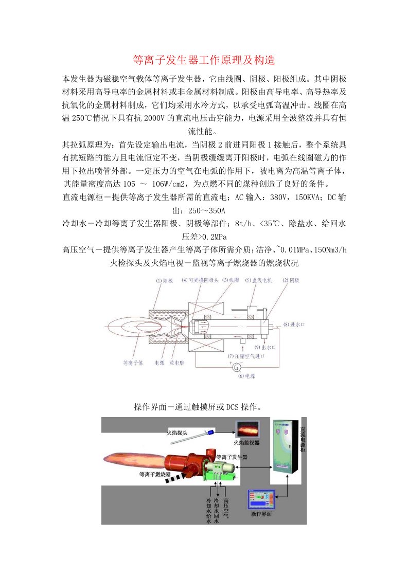 等离子发生器工作原理及构造