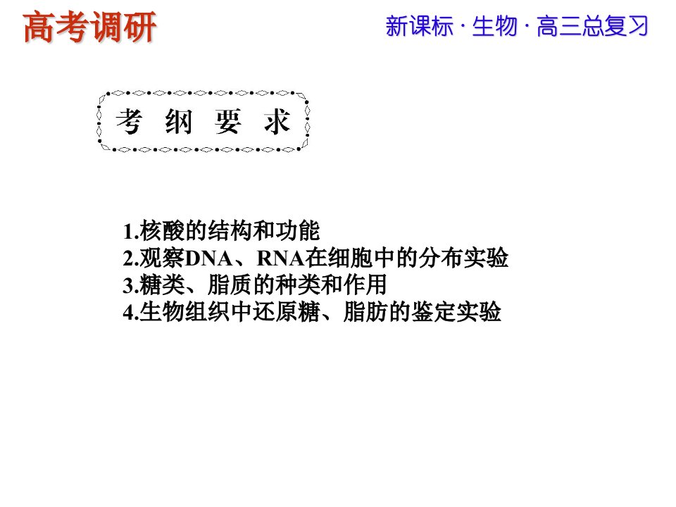 14遗传信息的携带者核酸细胞中的糖类和脂质