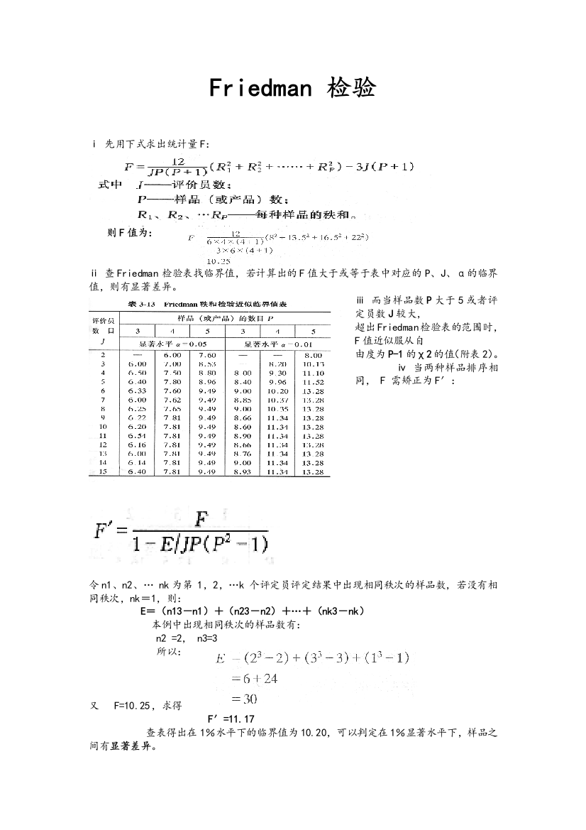 食品感官评定重点