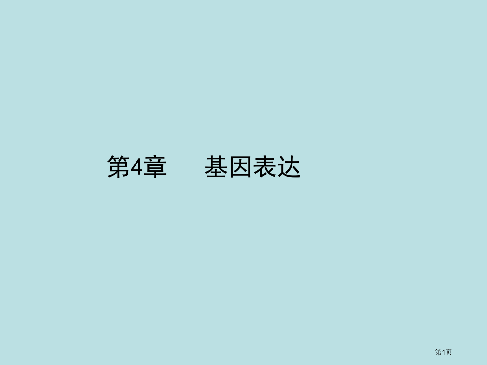 人教版教学届生物高考一轮复习必修2基因指导蛋白质的合成公开课获奖课件