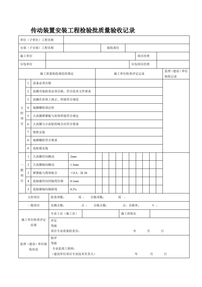 回转窑安装检验批(1)