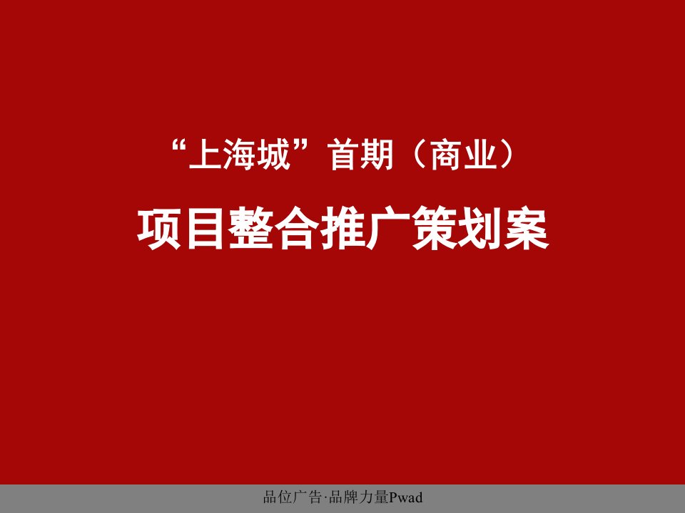 上海城首期商业城市综合体项目策划案