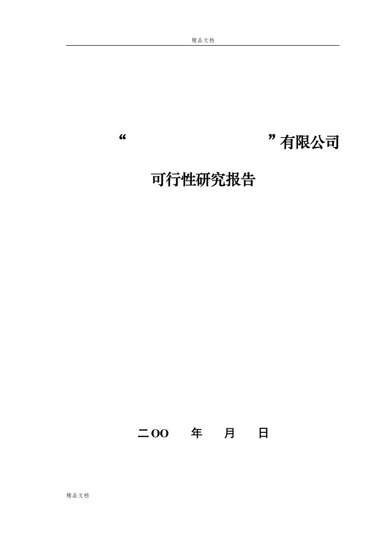 中外合资企业项目可行性报告范本可行性研究报告可编辑