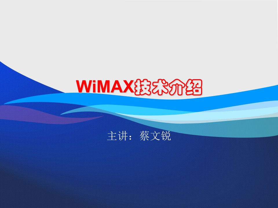 《WiMAX技术介绍》PPT课件