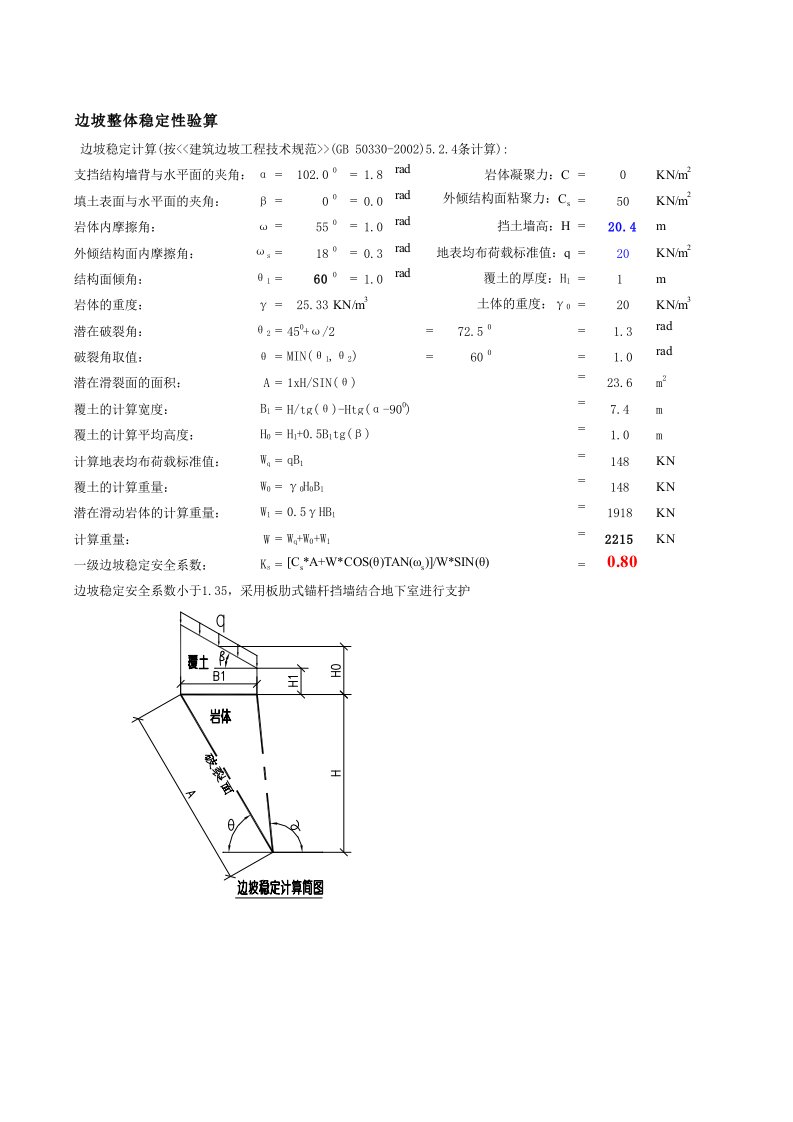 土压力计算(边坡规范)