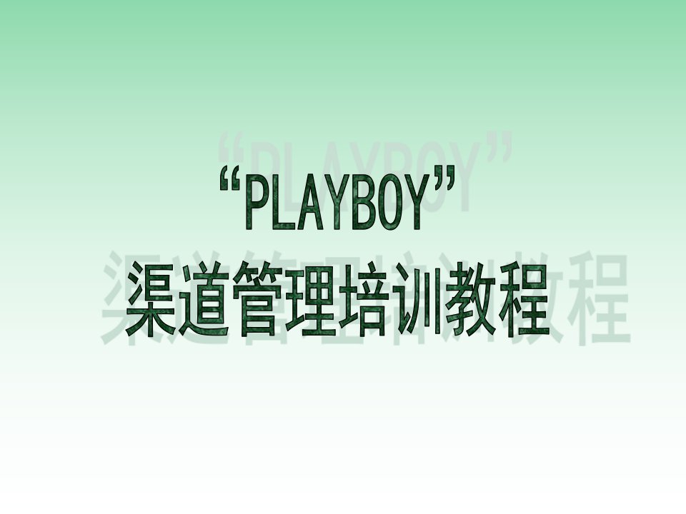 企业培训-playboy皮鞋通路建设培训222