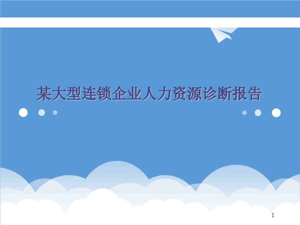 企业诊断-某大型连锁企业人力资源诊断报告