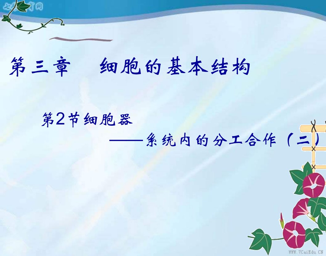 生物必修ⅰ人教新课标32细胞器—系统内的分工合作课件