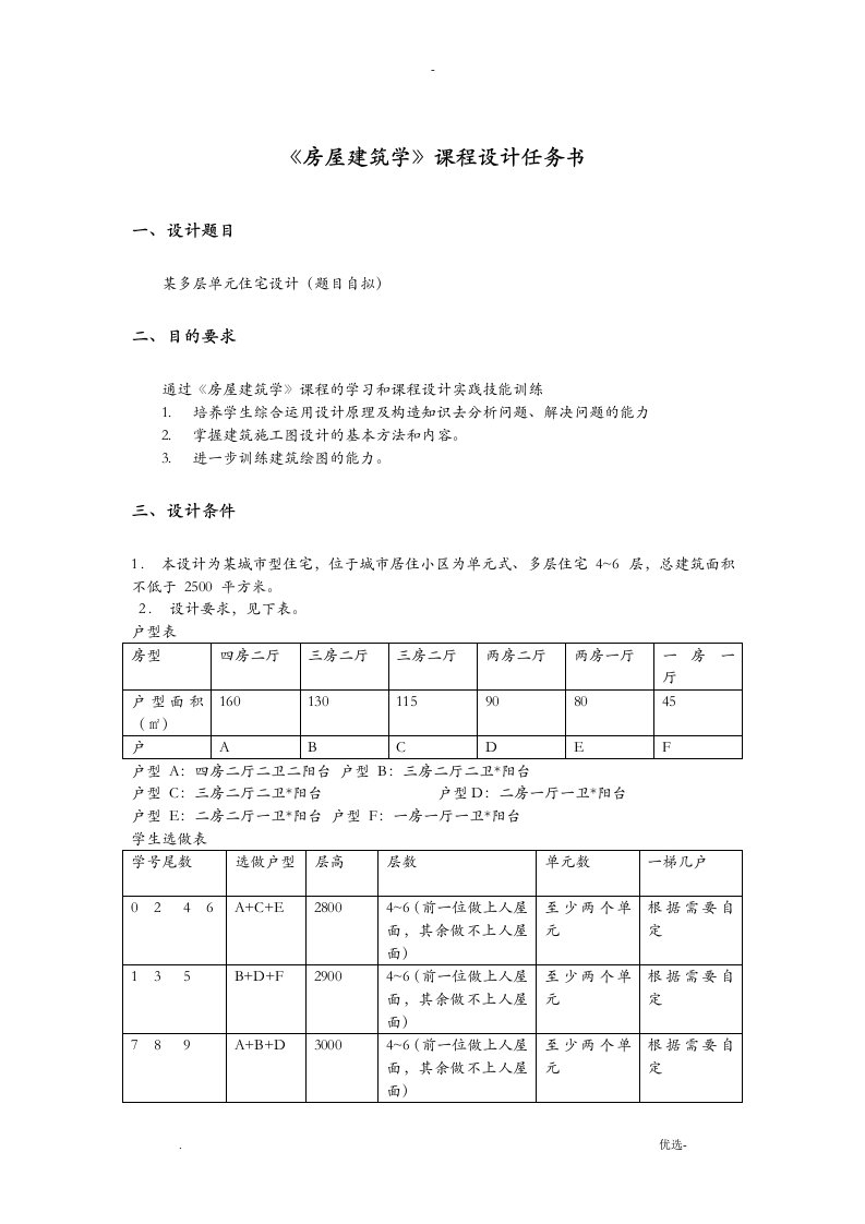 房屋建筑学课程设计报告