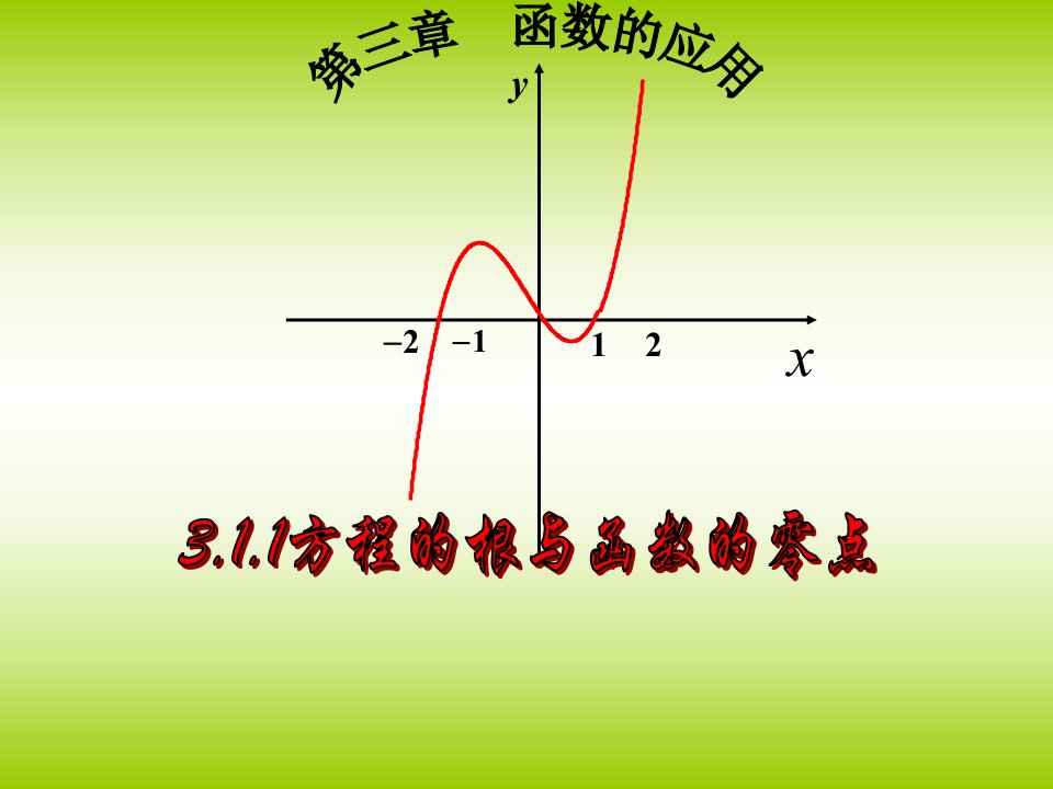 方程的根与函数的零点(广州市市级公开课课件)2011.10.14