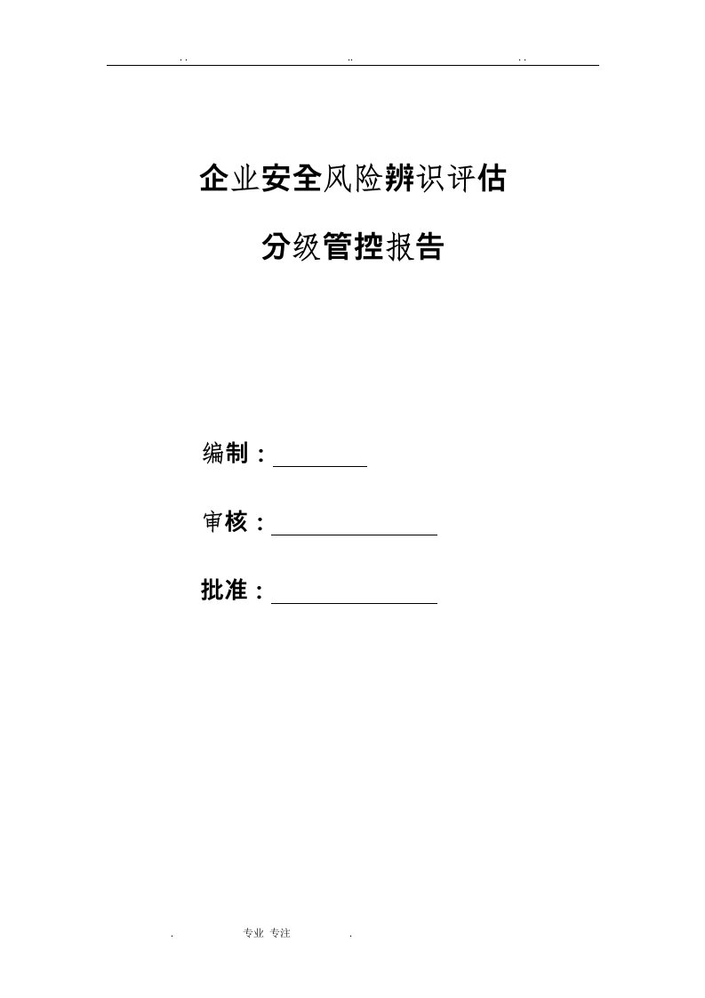 企业安全风险评估方案报告