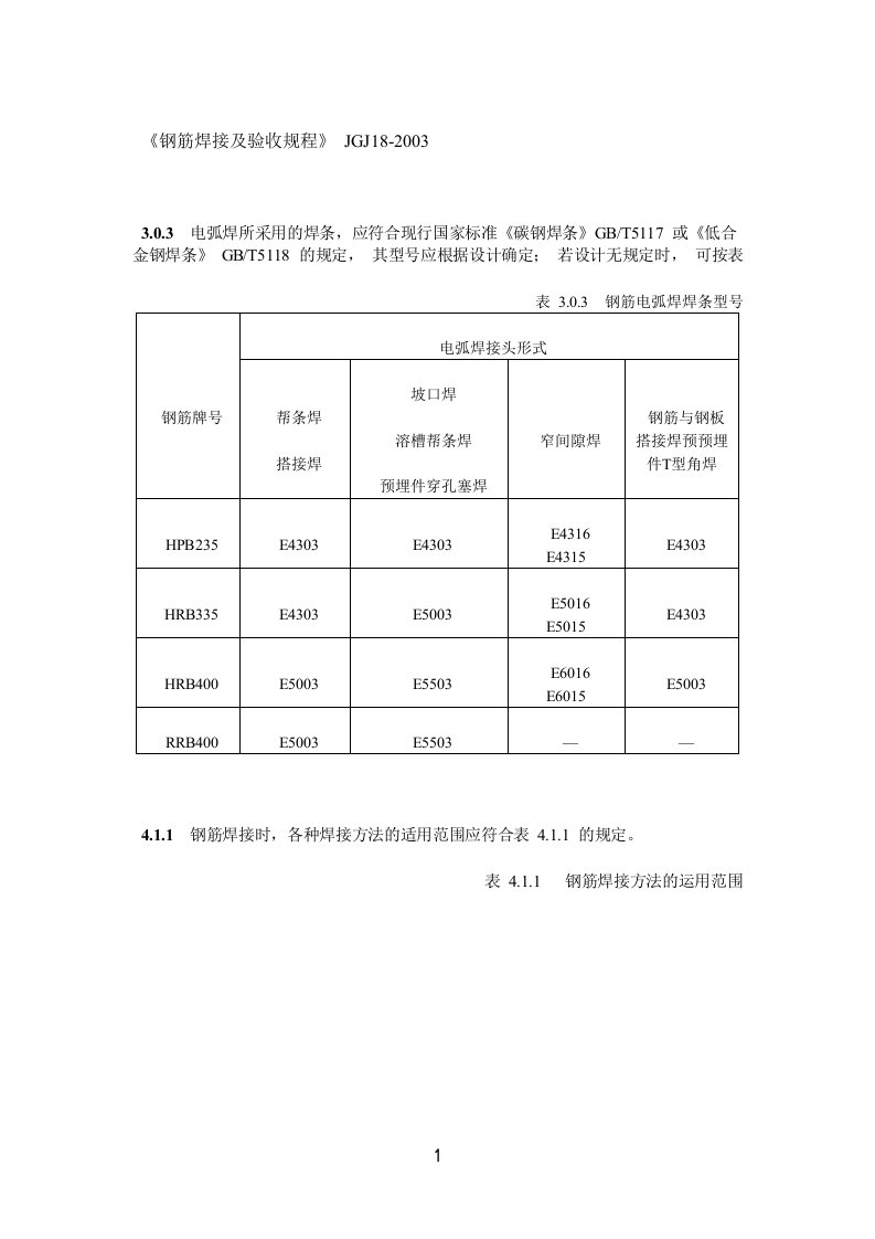 《钢筋焊接及验收规程》