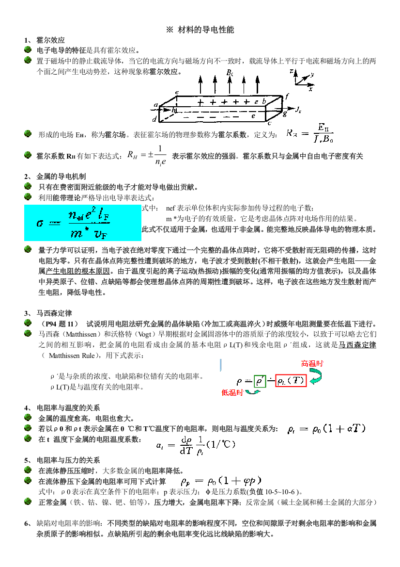 材料物理性能汇总