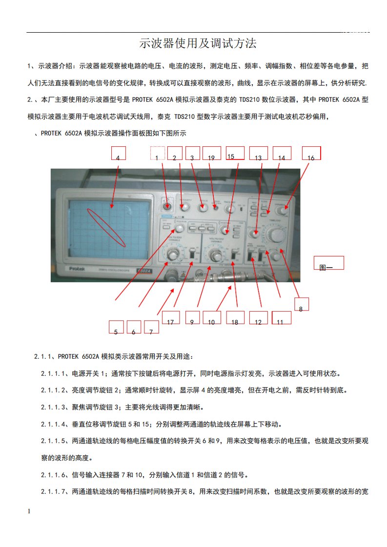 示波器的使用调试方法