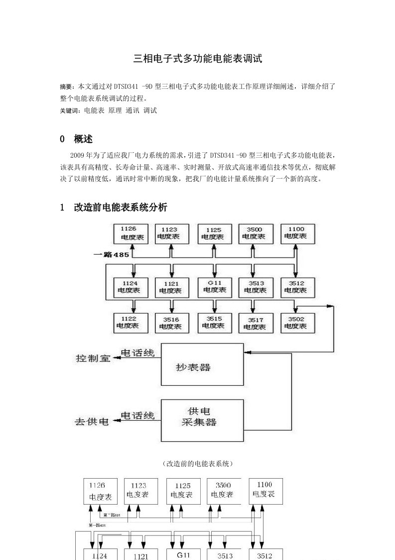 相电子式多功能电能表调试