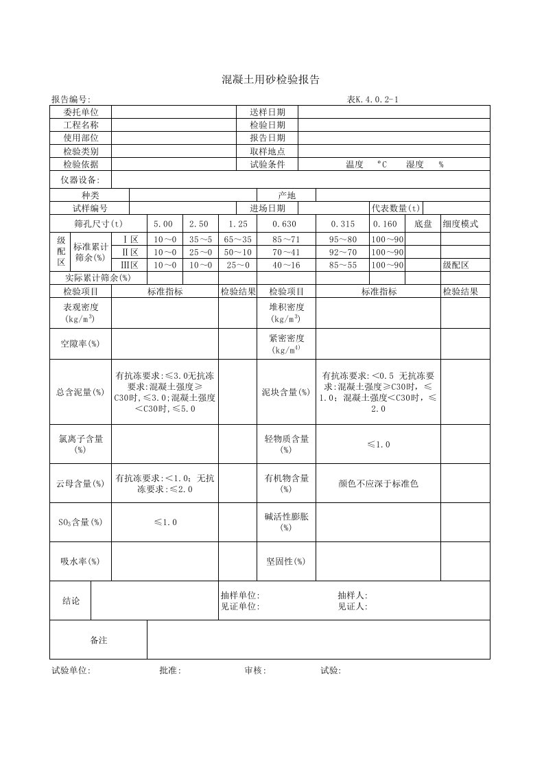 水运工程用检验报告模板