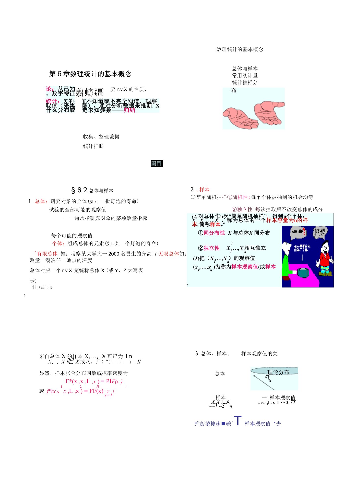 概率论与数理统计(叶慈南刘锡平科学出版社)第6章数理统计的基本概念教程