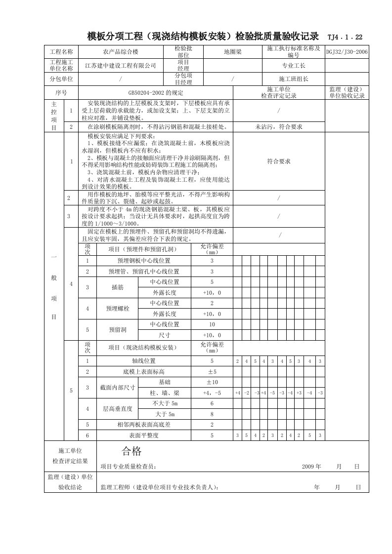 TJ4.1.22模板安装(基础柱)