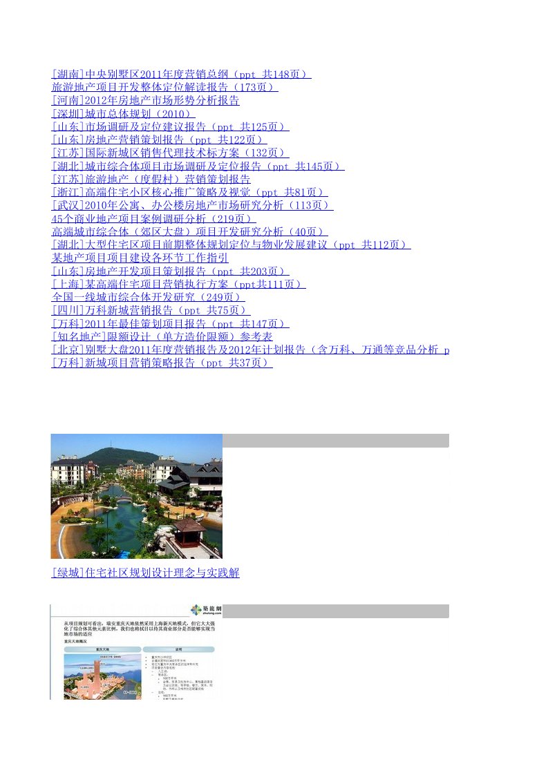 房地产营销市场分析报告等资料23套