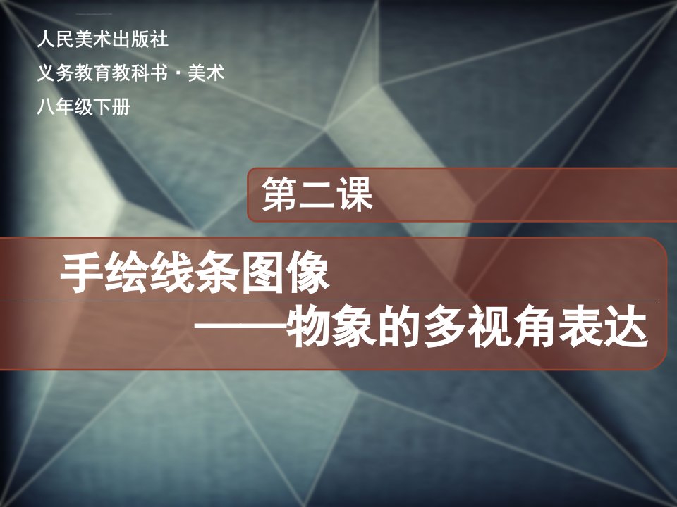 《手绘线条图像物象的多视角表达课件》初中美术人美课标版八年级下册课件