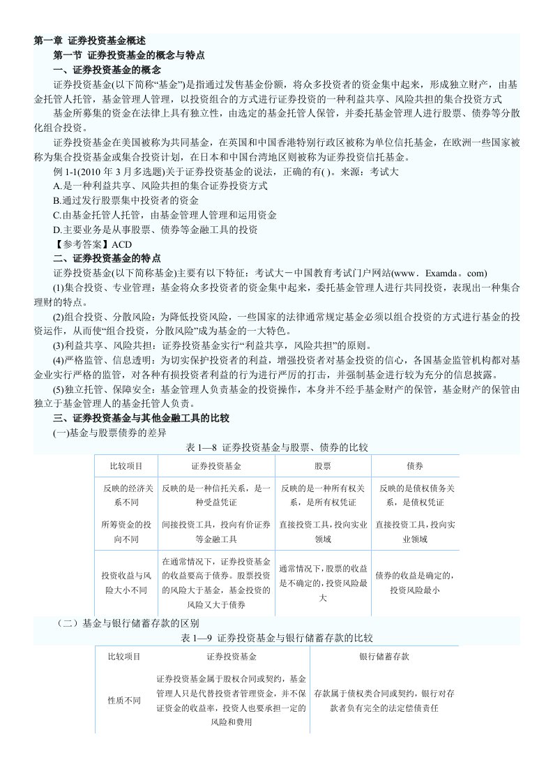 证券投资基金1-4章