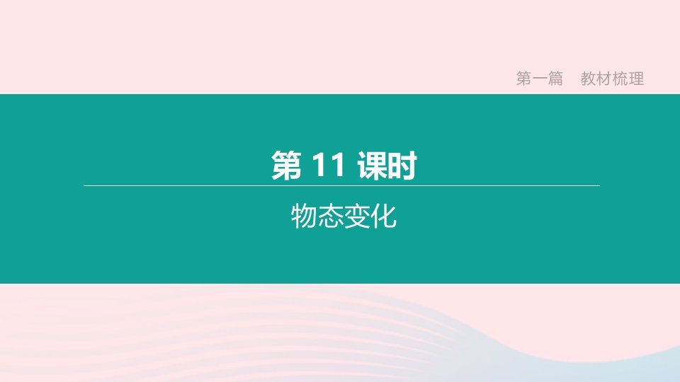 山西省中考物理《物态变化》专题复习课件