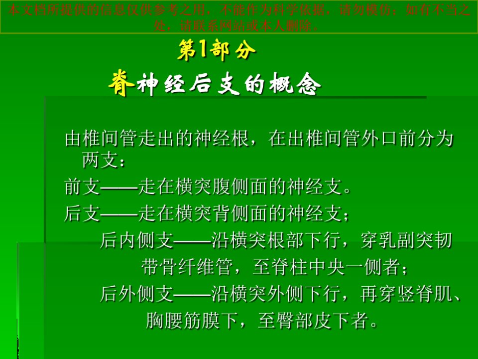 脊神经后支卡压综合征的诊疗和针刀微创手术治疗