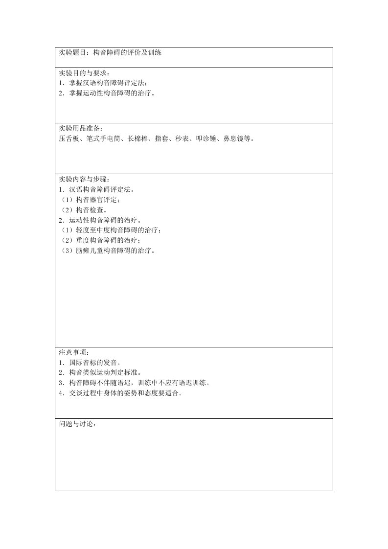 康复治疗技术实验报告