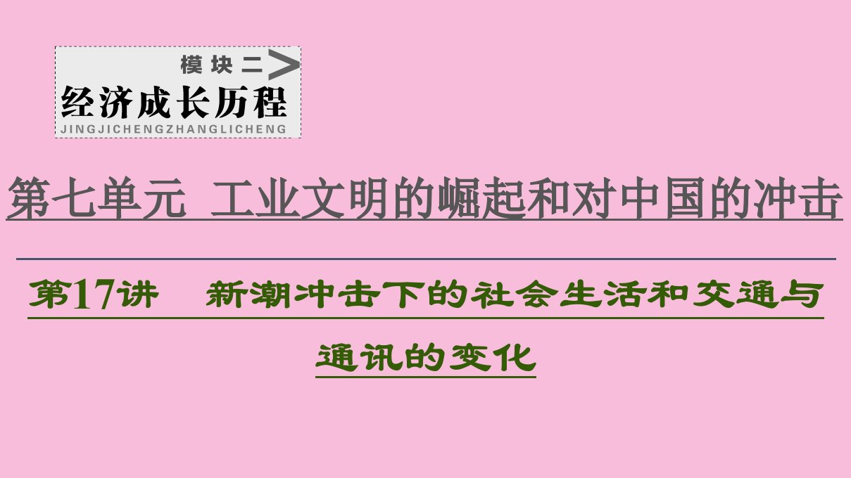 2021新高考历史一轮总复习