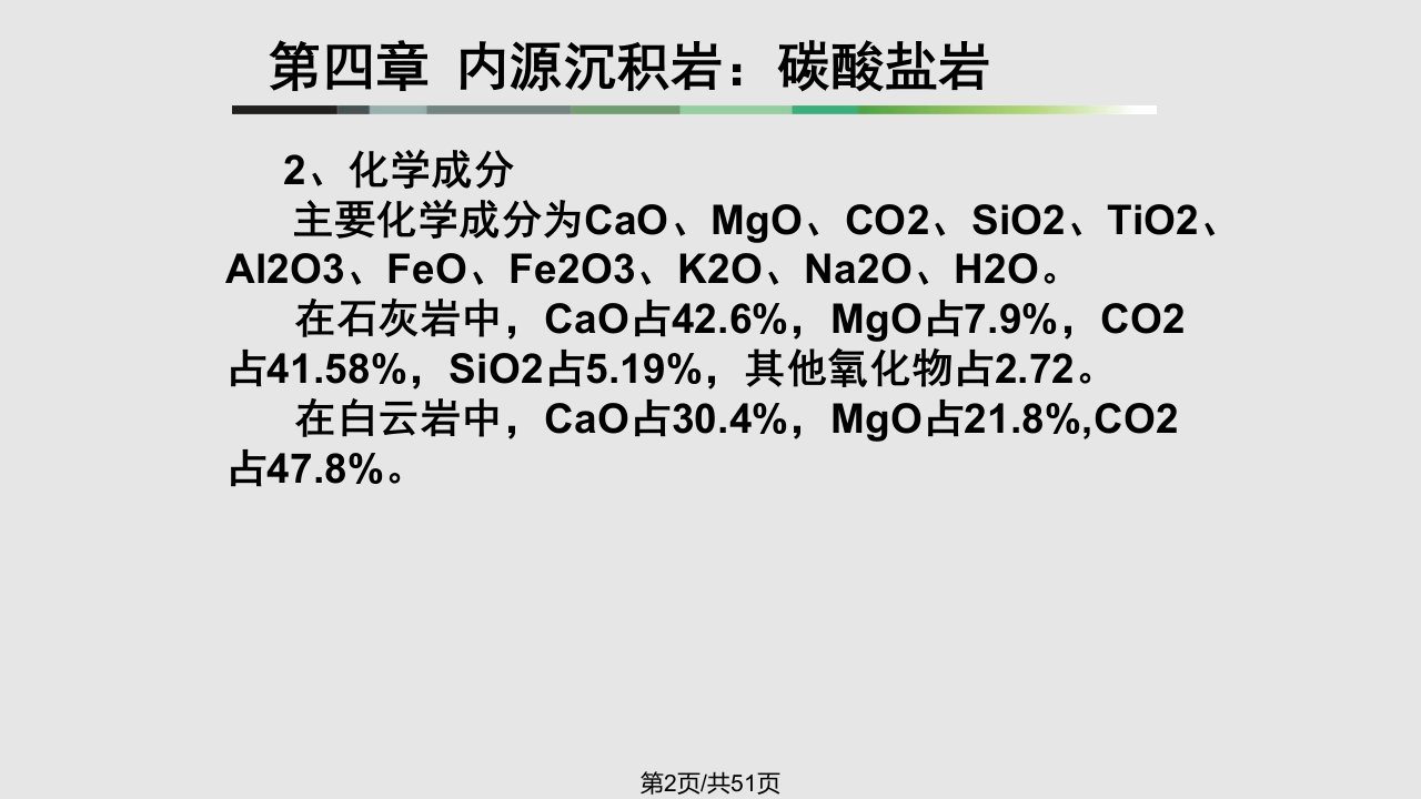 碳酸盐岩新学习