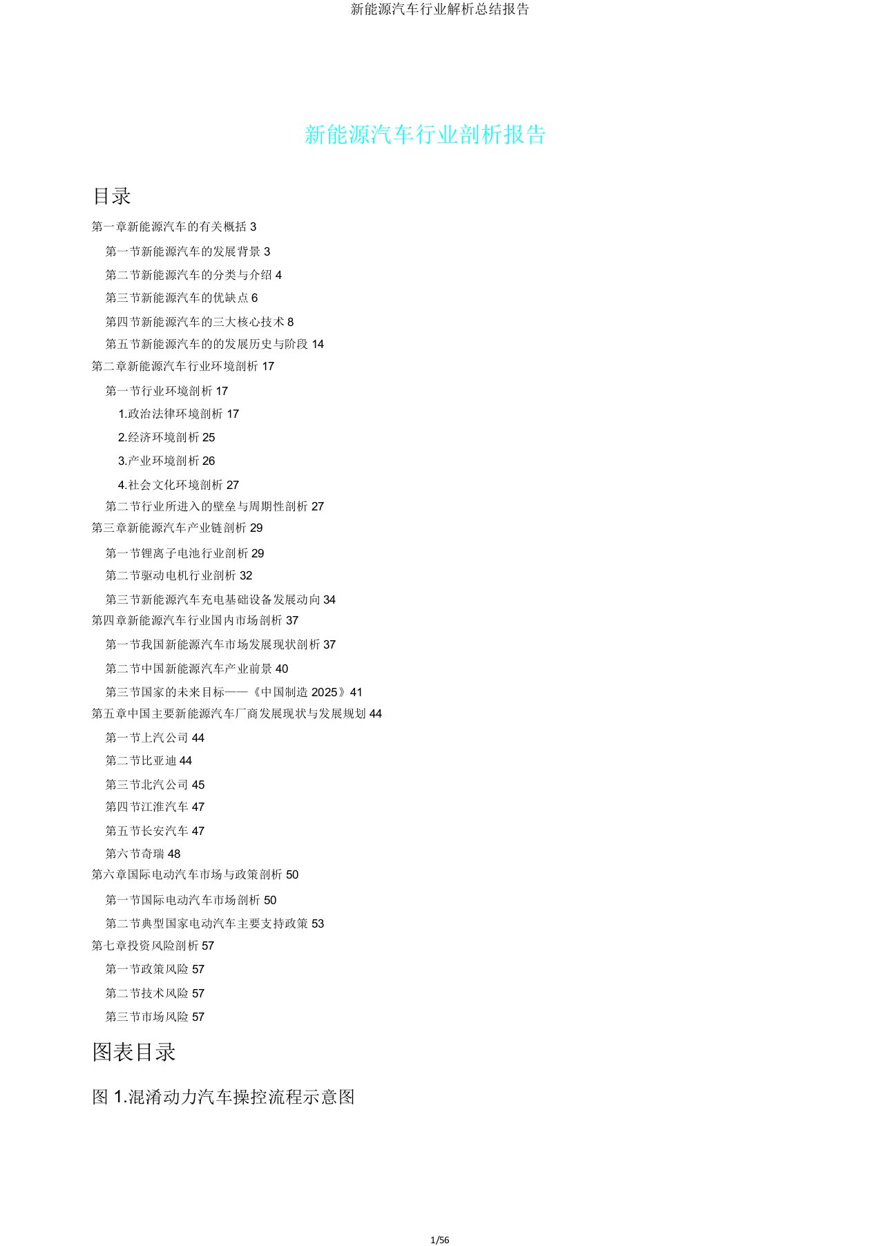 新能源汽车行业解析总结报告