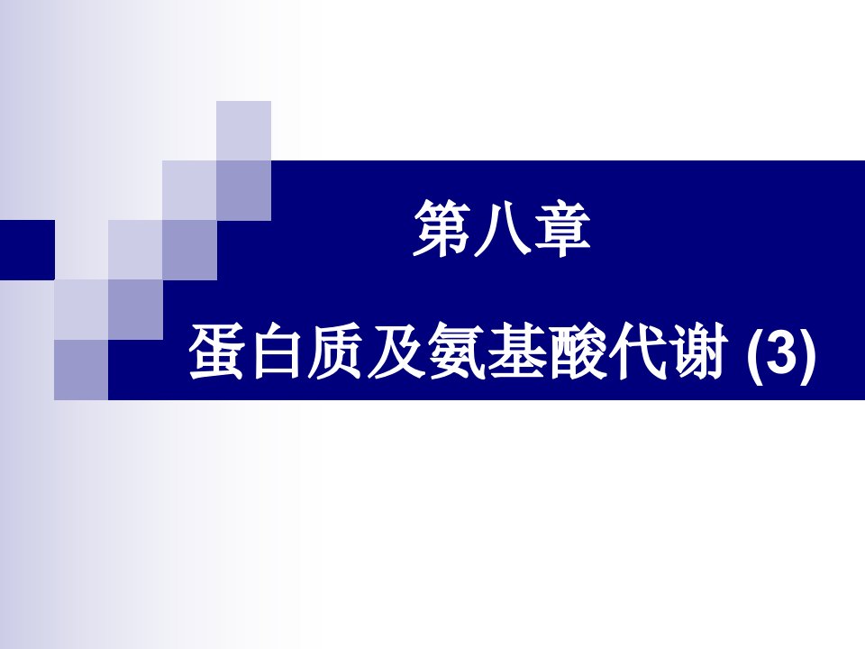 蛋白质、氨基酸代谢