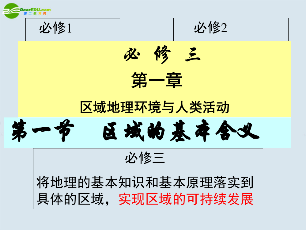 区域的基本含义