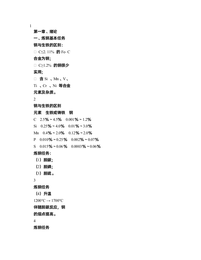 北京科技大学冶金工程考研复试课件——炼钢学