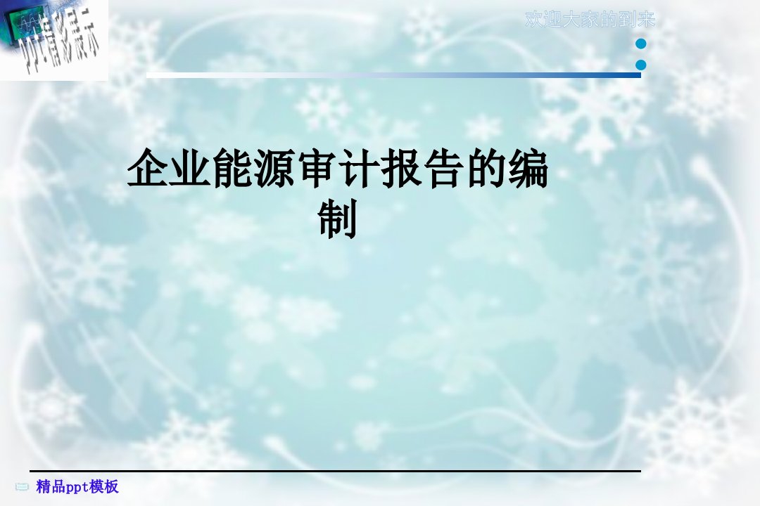 企业能源审计报告的编制课件