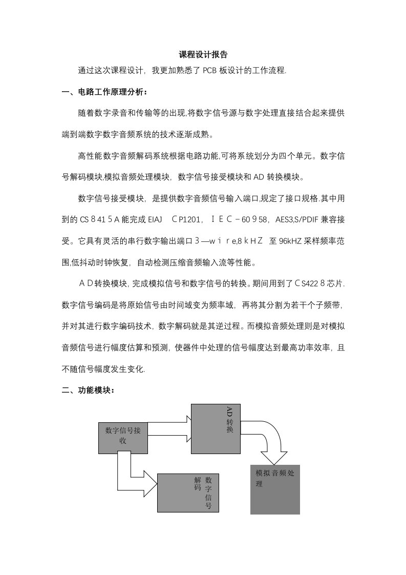 课程设计PCB板设计