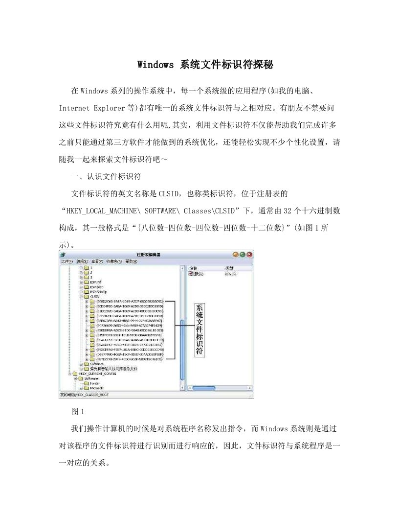 Windows+系统文件标识符探秘