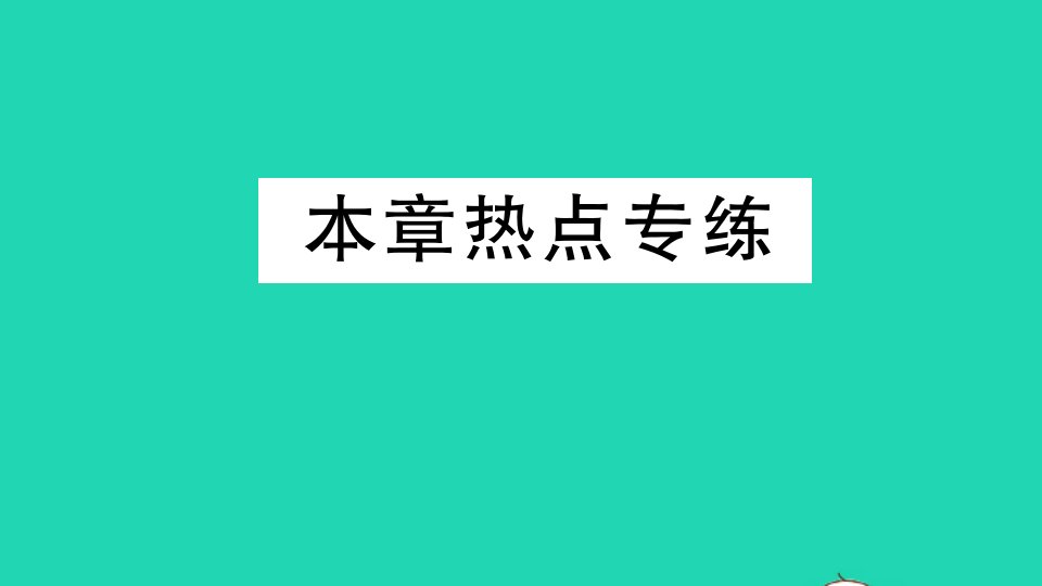 通用版八年级数学下册第三章图形的平移与旋转本章热点专练作业课件新版北师大版