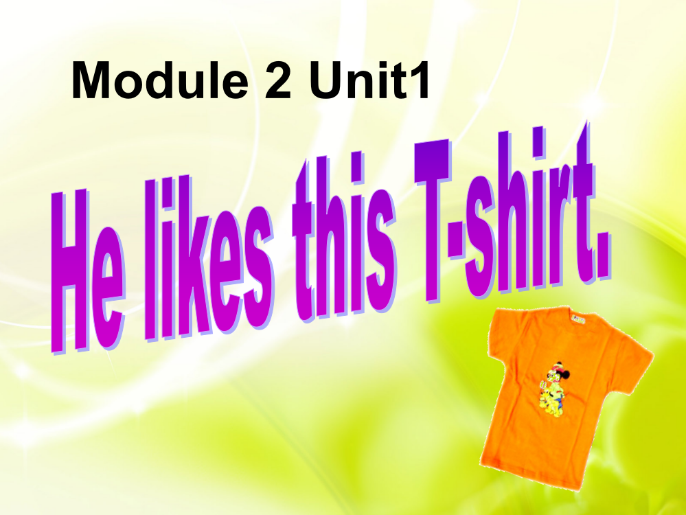 小学新标准英语一年级起点第三册module2unit1helikesthisT-shirt