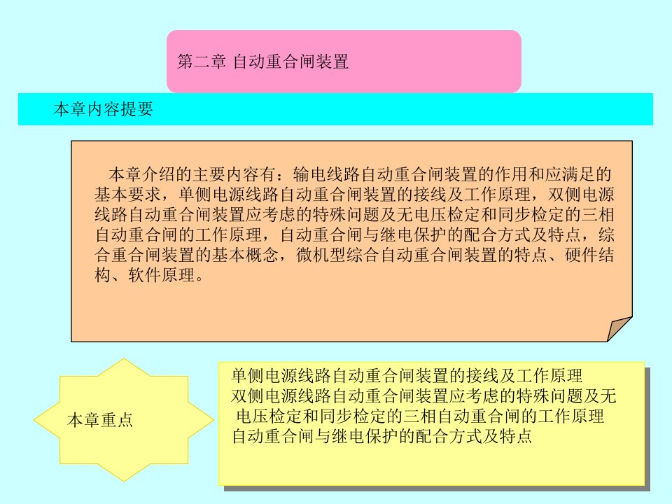 自动重合闸装置